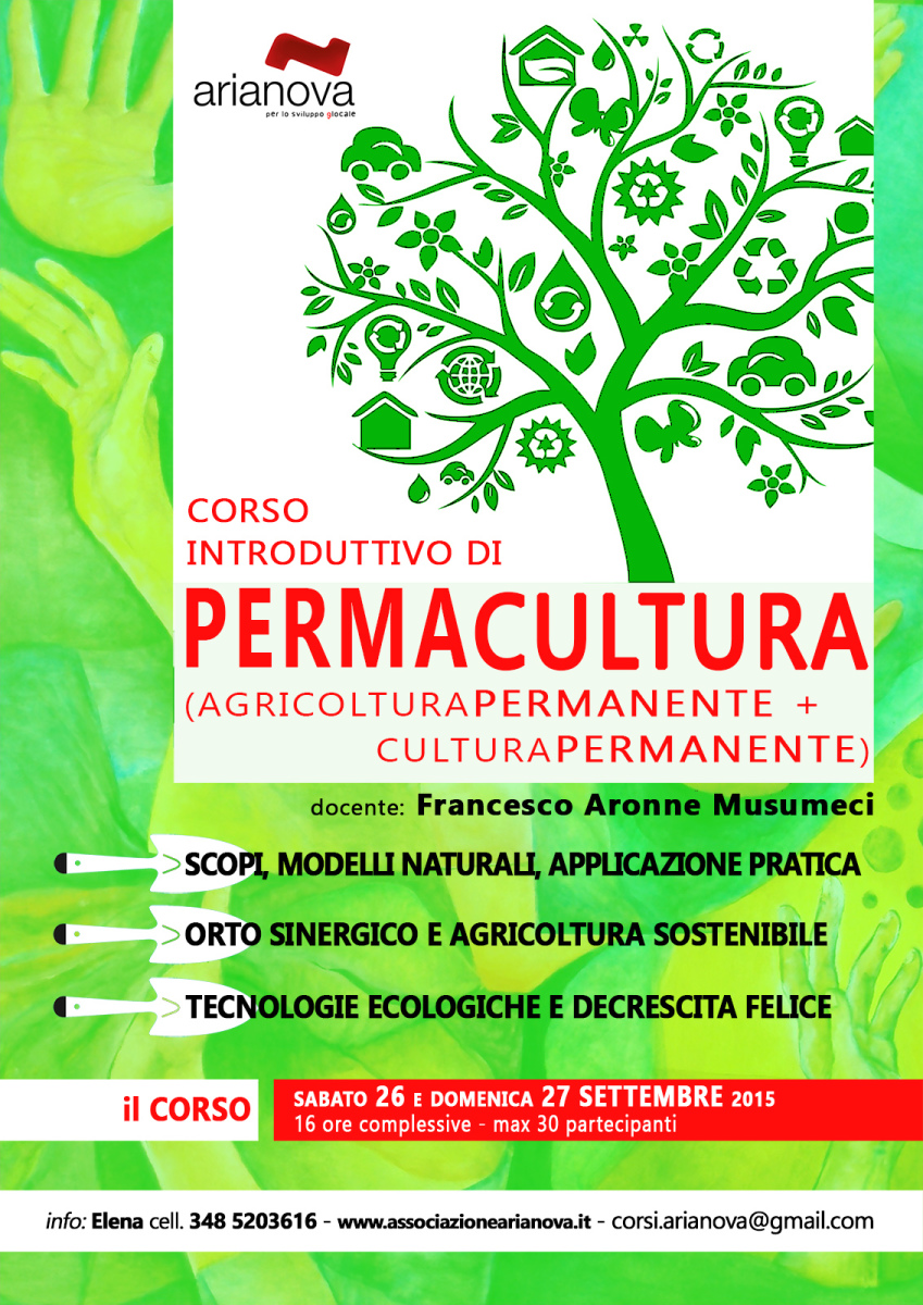 LOCANDINA CORSO PERMACULTURA ARIANOVA_A4 26 e 27 settembre 2015